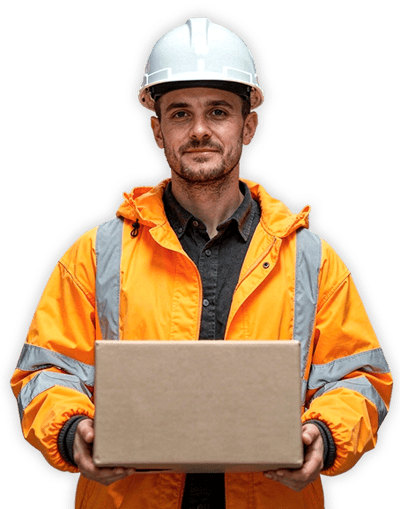 Hombre trabajador de logística