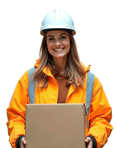 Mujer trabajadora en logística
