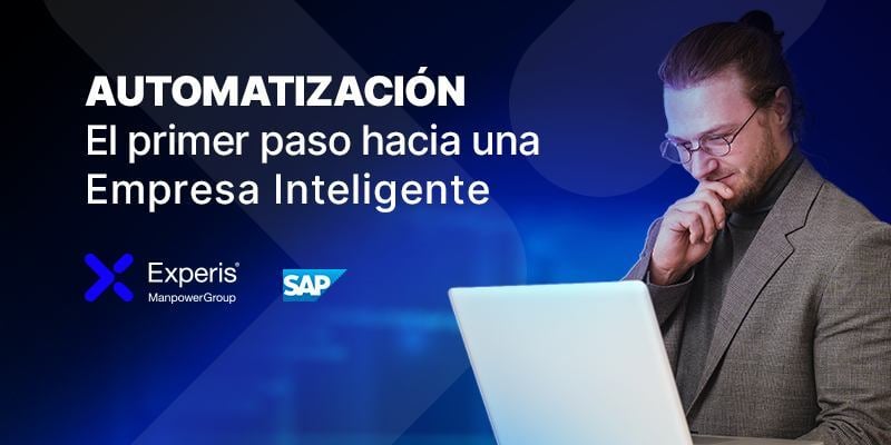 Banner de Experis y SAP sobre automatización para una empresa inteligente