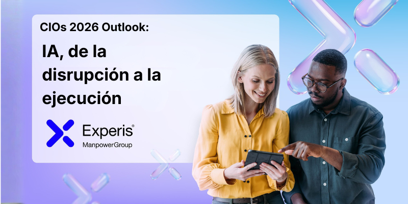 Imagen del estudio de Experis CIOs 2026 Outlook sobre inteligencia artificial y liderazgo tecnológico