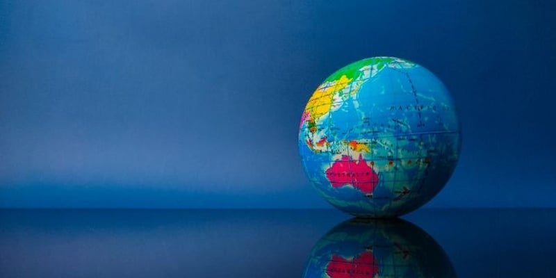 Foto del globo terráqueo