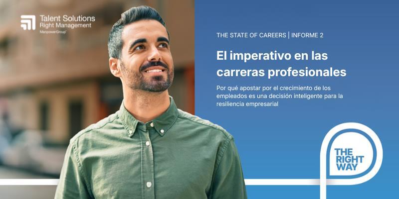 Hombre sonriendo y logo de Talent Solutions