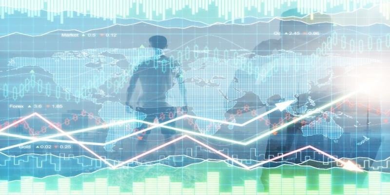 Mapa del mundo con fondo tecnológico